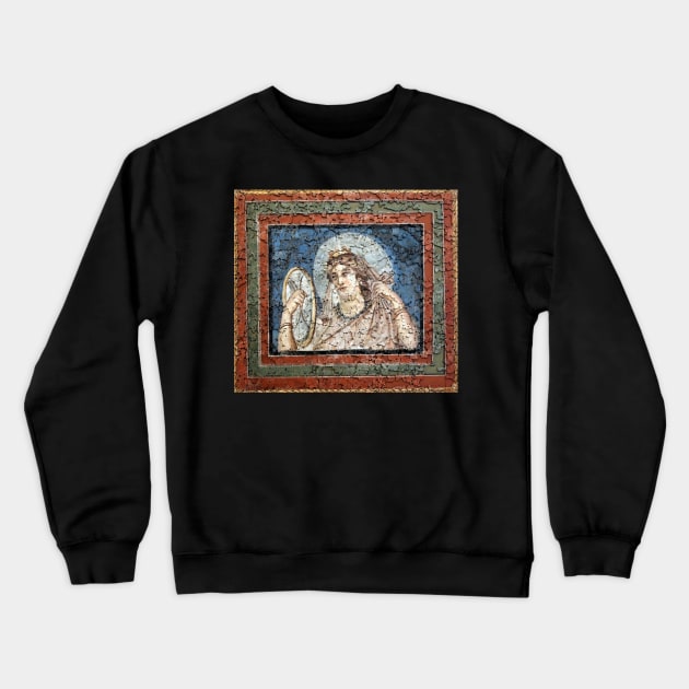 Roman Empress with mirror Crewneck Sweatshirt by Mosaicblues